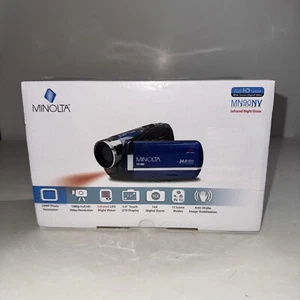 Minolta MN90NV 1080p 24MP Digital Video Camcorder Night Vision - Blue - Picture 1 of 10