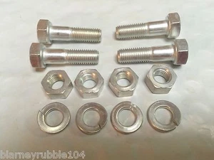 Harley CP-1038 5/16”-24 x 1 1/8” Bolts w/ Nuts & Lock Washers x 4 OEM 4012 Cad - Picture 1 of 2