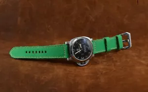 PULSERA DE RELOJ 26 24 22 MM LONA VERDE BOSQUE HANDMADE BAND STRAP PARA PANERAI ETC - Imagen 1 de 14