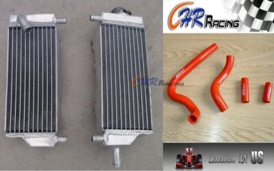 For 1992-1996 Honda CR250R CR 250 R 1993 1994 1995 Aluminum Radiator+HOSE RED - Image 1 of 4