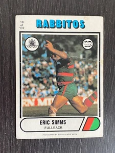 1976 NRL Rugby League #18 Eric Simms South Sydney Rabbitohs - Picture 1 of 2