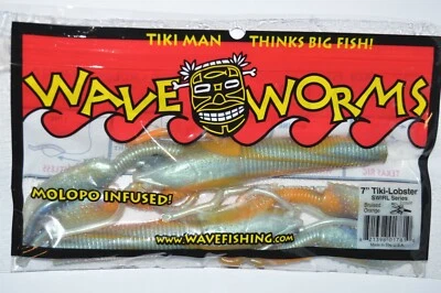 Wave Worm Tiki Langosta 7" Remolino Serie Magullado Naranja Molopo Infundido Aroma Foto 1 de 3