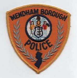Mendham Borough, NJ Police Dept. Uniform Patch, Vintage Cloth Back, Lt-use - Picture 1 of 2