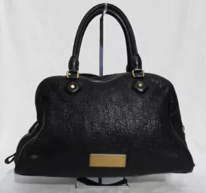$ 509 MARC by MARC JACOBS schwarzes Leder gewaschen LAUREN Geldbörse Tasche Medium - Bild 1 von 11