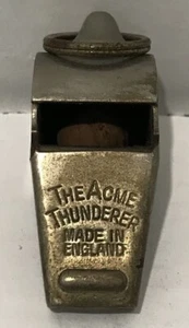 VTG The Acme Thunderer Brass Whistle Made in England - Picture 1 of 7