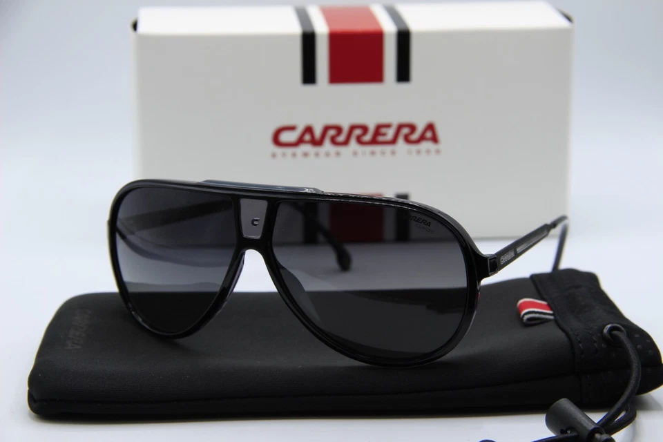 全新 Carrera 1050/S 08AWJ 偏光黑色正品太阳镜 带底座 63-10 — 第 1/4 张图片