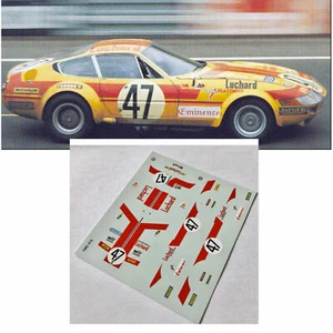 Calcomanías Ferrari 365 GTB4 Daytona Le Mans 1975 n.o 47 Luchard escala 1:43 - Imagen 1 de 2