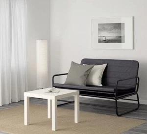 IKEA HAMMARN sofa bed 128x85x78 cm Knisa dark grey/black - Picture 1 of 4