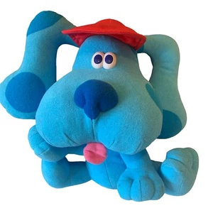 Vtg Blues Clues Dog Plush 1998 Tyco With Red Hat Clue Keeping Blue - Picture 1 of 3