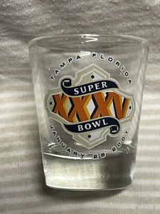 NFL Superbowl XXXV 28 de enero de 2001 2 OZ Coleccionista Shot Glass Ravens VS Giants - Imagen 1 de 1