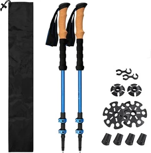 Trekking Poles for Hiking and Walking - Lightweight 7075 Aluminum (Blue) - Picture 1 of 6