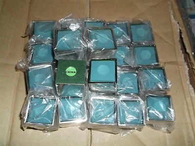 24 New Pool Cue Chalk Each in Chrome Holder 1" high Chalk is 13/16" Cube