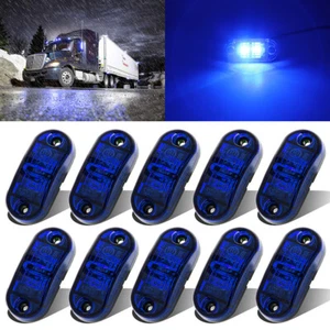 10x 12V-24V Blue LED Side Marker Clearance Lights Indicators Trailer Caravan RV - Picture 1 of 12