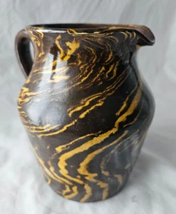 Stunning early English Mocha marble style slipware jug , Circa 1900 - Picture 1 of 10