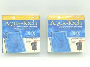 Aqua-Tech Power Aquarium Filter Fits 5 - 15 Power Filters 6 Pack BUNDLE - Picture 1 of 5