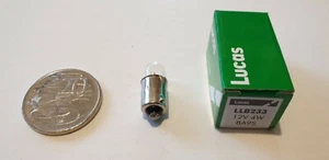 12v 4w bayonet panel globe bulb LLB233 dash warning 12 volt lucas vintage BA9S - Imagen 1 de 2