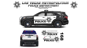 1/24 Scale Las Vegas Metro Police 2022 Ford Explorer Waterslide Decals - Picture 1 of 1