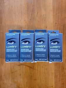 Lot Of 4 Lumify Bausch + Lomb Redness Reliever Eye Drops 0.08 oz (2.5ml) each 