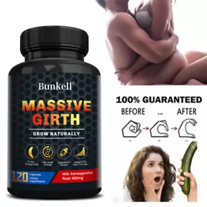 Massive Girth Capsules for Men, Massive Girth Grow Naturally Capsules 120ct - Picture 1 of 9