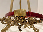 NWT COACH ?HORSE & CARRIAGE? GRACE- PLAQUE GOLD BUCKLE RED PATENT BELT 90095- L