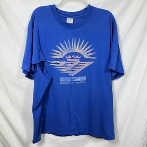 Vtg Distressed Thrashed Trashed VASA Train Traverse City Michigan T-Shirt XL TC - Picture 1 of 9