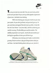 Zapatos Nike Air vintage 1988 publicidad impresa solo una dieta más - Imagen 1 de 1