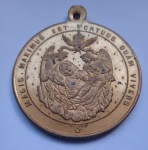 1878 POPE PIUS IX DEATH COMMEMORATIVE RELIGIOUS MEDAL - Picture 1 of 3