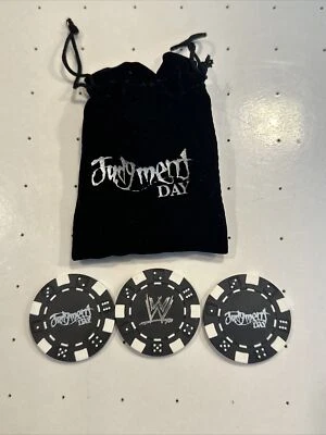 RARO WWF WWE World Wrestling Entertainment Judgment Day PPV FICHAS Y BOLSA DE PÓKER Foto 1 de 2