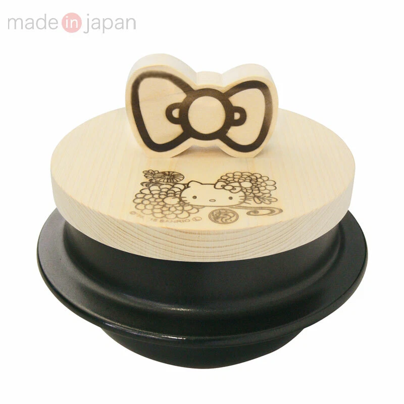 Hello Kitty Bankoyaki Rice pot donabe Clay pot 1Cup with wooden lid from Japan - Imagem 1 de 3