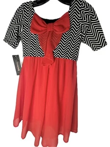 *NWT* MyMichelle Red Chiffon Short Girls Dress Sz 12 - Perfect for Holidays - Picture 1 of 9