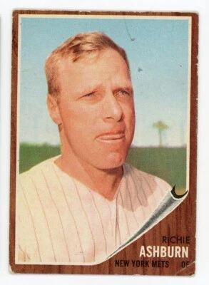 Vintage Baseball card 1962 Topps #213 Richie Ashburn HOF - Image 1 of 2
