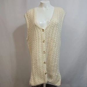VTG All Points Reference Point Sweater Vest Womens Size Large Mohair Silk Blend - Picture 1 of 10