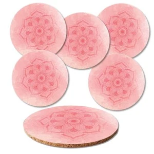 Untersetzer 6-tlg.Set "Mandala" - Kork - Yantra - Yoga - Meditation - Sanskrit - Bild 1 von 3