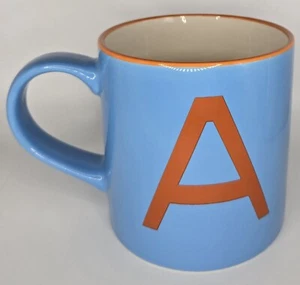 OPALHOUSE "A" COFFEE/TEA MUG, 16 oz, Blue & Orange, Dishwasher/Microwave Safe - Picture 1 of 4
