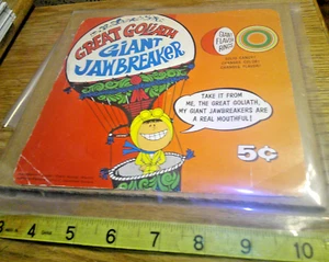 scheda espositore distributore automatico vintage originale 5c gigante jawbreaker grande Golia - Foto 1 di 3
