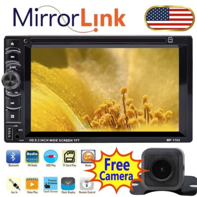 Car Mirror Link For GPS Navigation Radio CD DVD MP3 Player 2DIN Stereo + Camera - Изображение 1 из 4