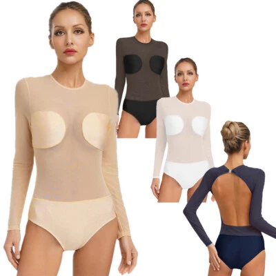 Women Leotard Ballerina Unitard Acrobatics Bodysuit Gymnastics Dancewear Ballet - image 1 of 4