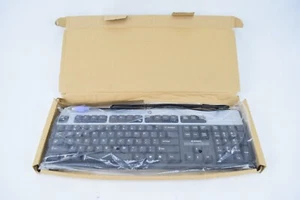 HP KB-0316 PS/2 Keyboard Silver Black NEW - Picture 1 of 7