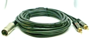   Quad Bang Olufsen Tandberg Gold DIN auf Cinch Stecker Gold Audiophiles Kabel 6 Fuß NEU - Bild 1 von 4