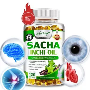 Sacha Inchi Öl Kapseln - Senkung Cholesterin, Herzgesundheit - Bild 1 von 13