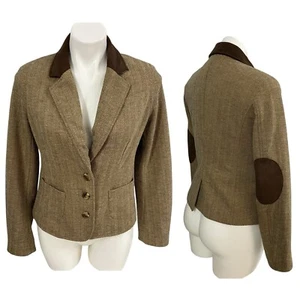 Blazer Isaac Mizrahi Mujer 8 Marrón Chaqueta Trabajo Academia Oficina Carrera Trabajo Otoño - Imagen 1 de 17