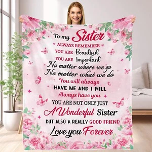Sister Birthday Gifts Ideas - Gifts For A Sister From Brother Sister Blankets... - Picture 1 of 8