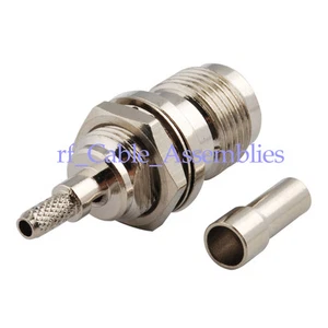 Adattatore connettore TNC Jack femmina paratia ST RF crimpare RG316 RG174 LMR100 cavo - Foto 1 di 5