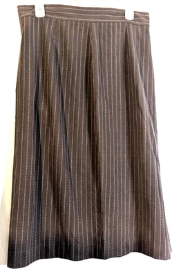 Marc Bouwer women's 14 pinstriped brown skirt NWT - Image 1 of 4