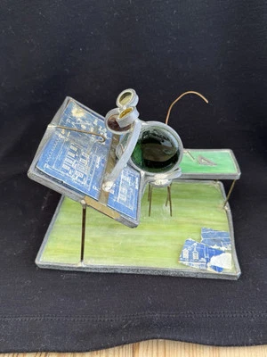 Arte en metal vitral escultura Carl Goeller arquitecto/artesano de colección Foto 1 de 4