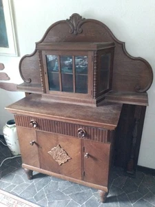 ANTIK Biedermeier Kommode mit Aufsatz Glasvitrine aus Wohnungsauflösung - Bild 1 von 4