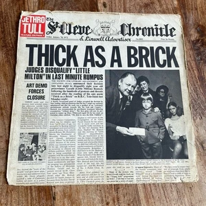 JETHRO TULL - THICK AS A BRICK VG/VG+ VINYL LP / FIRST PRESSING / NEWSPAPER - Picture 1 of 17
