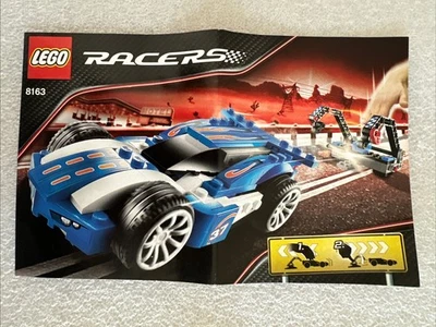 Lego 8163 Racers Power Racer Blue Sprinter Complete W/Manual Pullback Motor car - Image 1 of 4