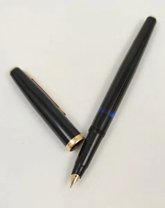 Penna stilografica anni 60 Geha 715 Rolled oro nero - Foto 1 di 14