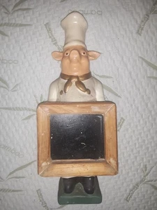 Pigman Chefkoch jetzt serviert Tafel Statue - Bild 1 von 5